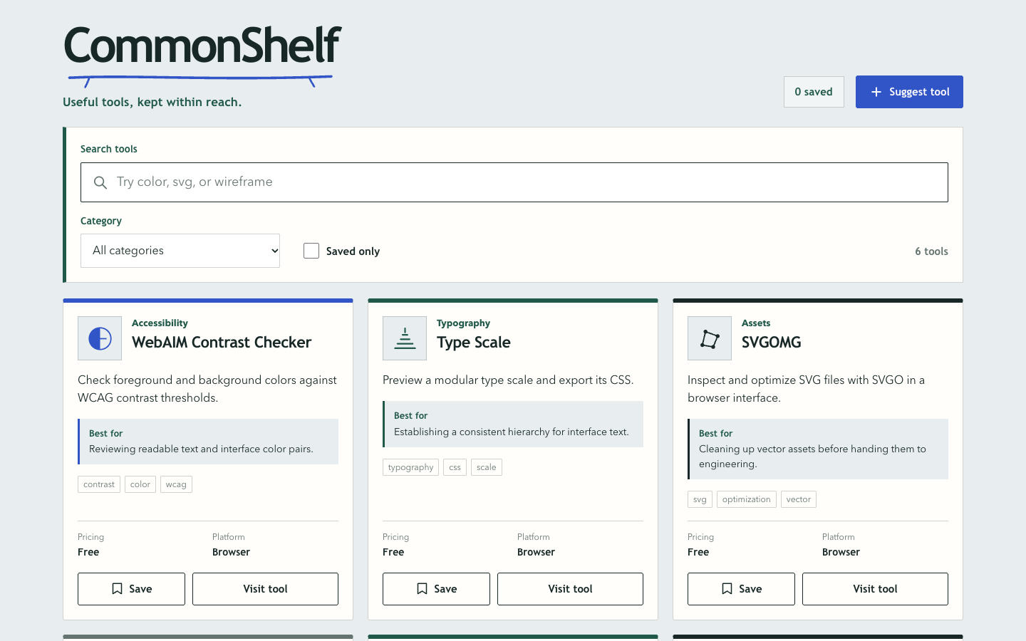 frontend-design, CommonShelf run-1: anfänglicher Desktop-Viewport