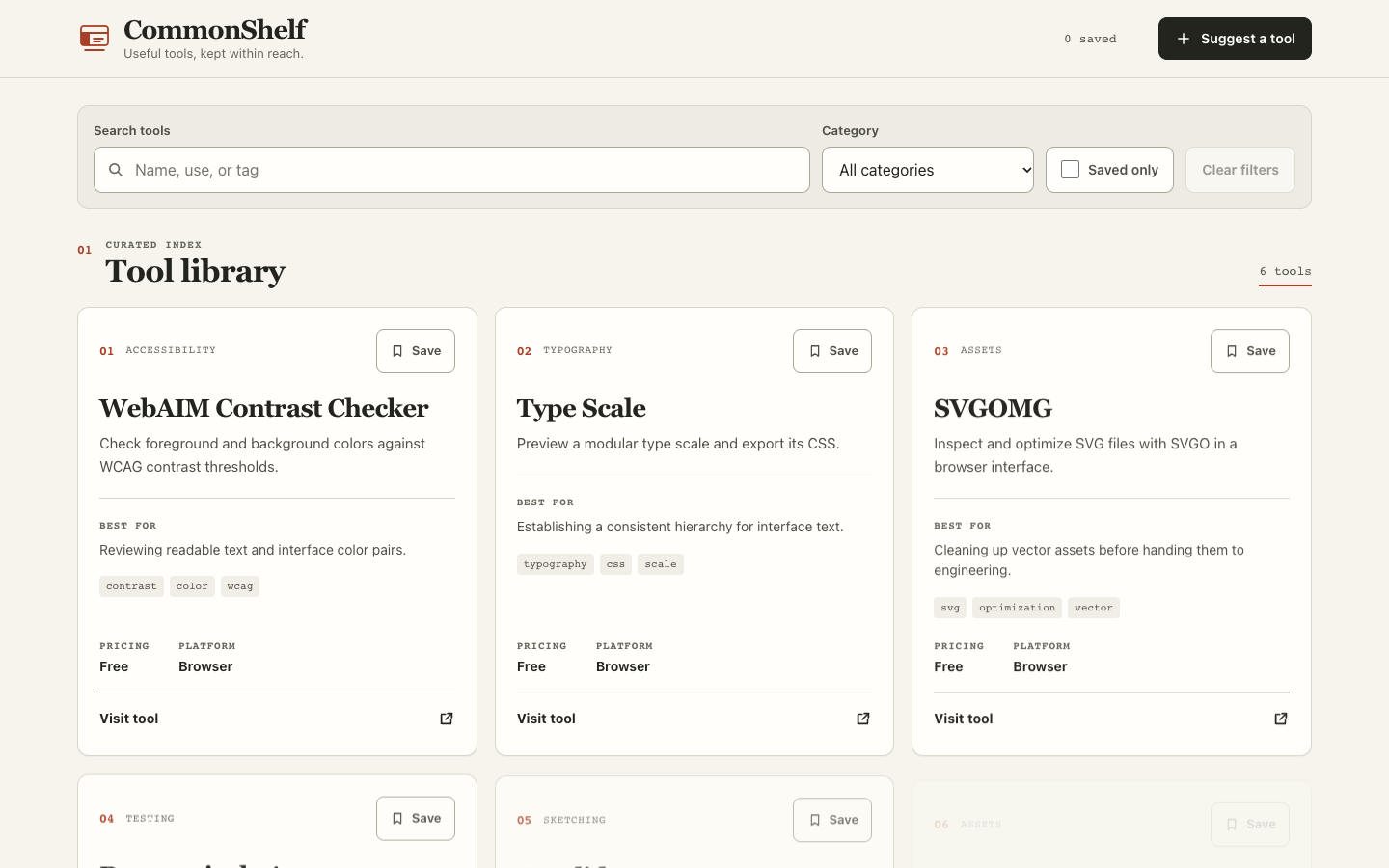Oil UI Open Source, CommonShelf run-1: anfänglicher Desktop-Viewport