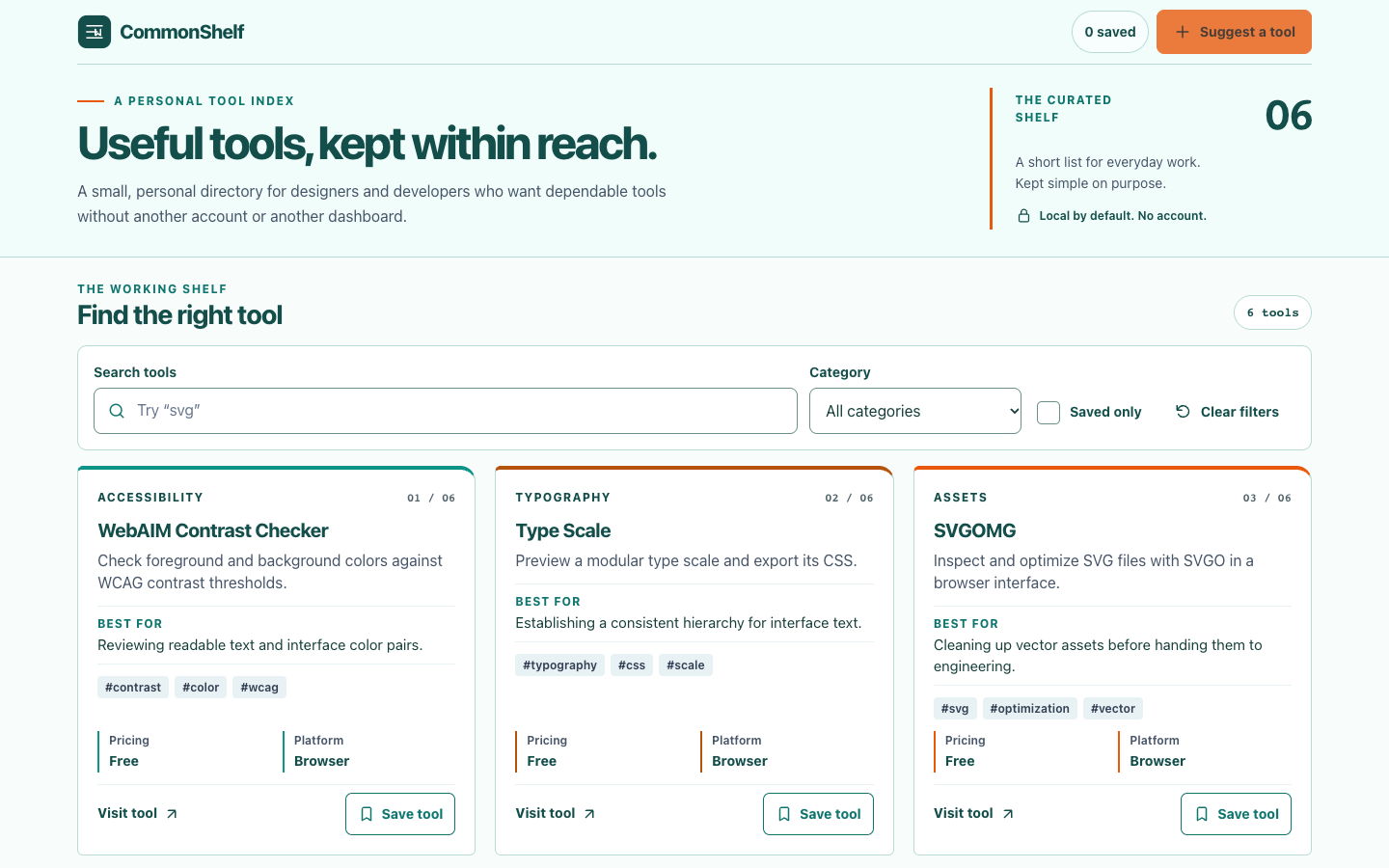 UI UX Pro Max, CommonShelf run-2: anfänglicher Desktop-Viewport
