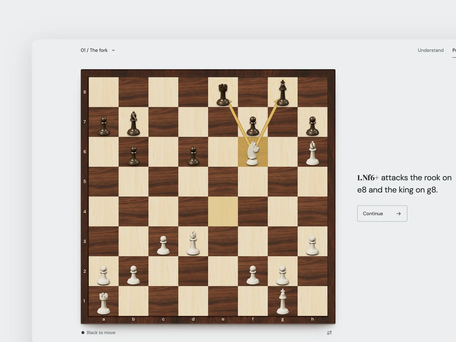 Forkside · Chess tactics lessons