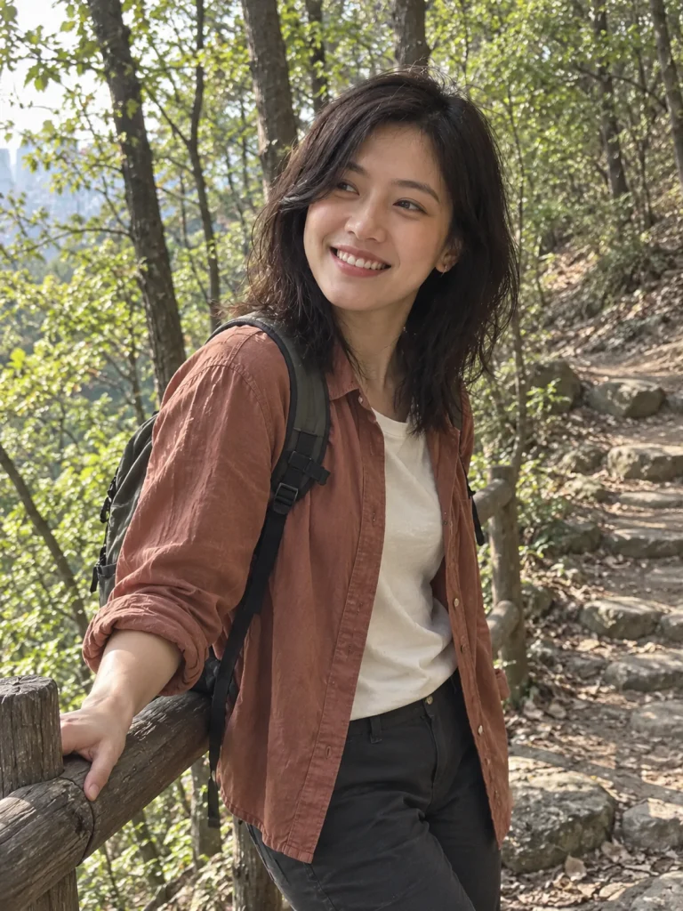 许宁在户外徒步