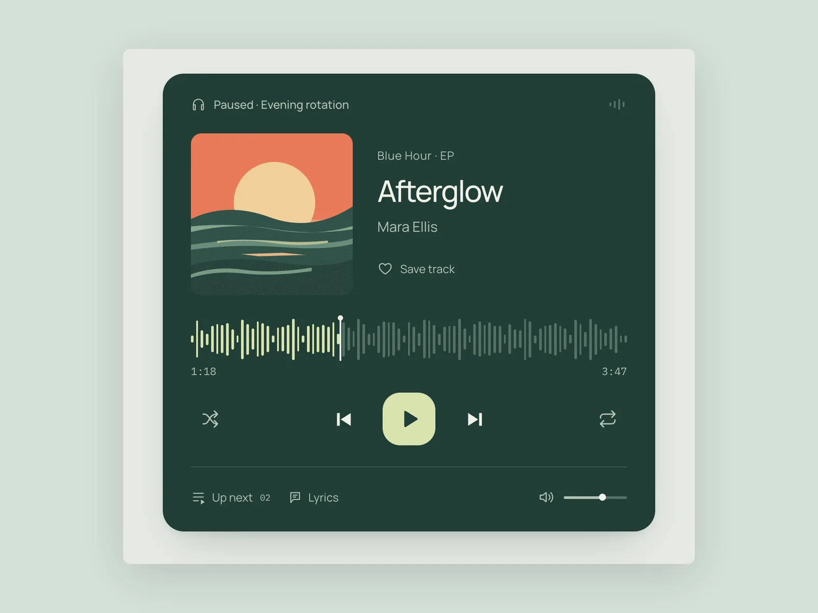 Still · Now-playing music widget