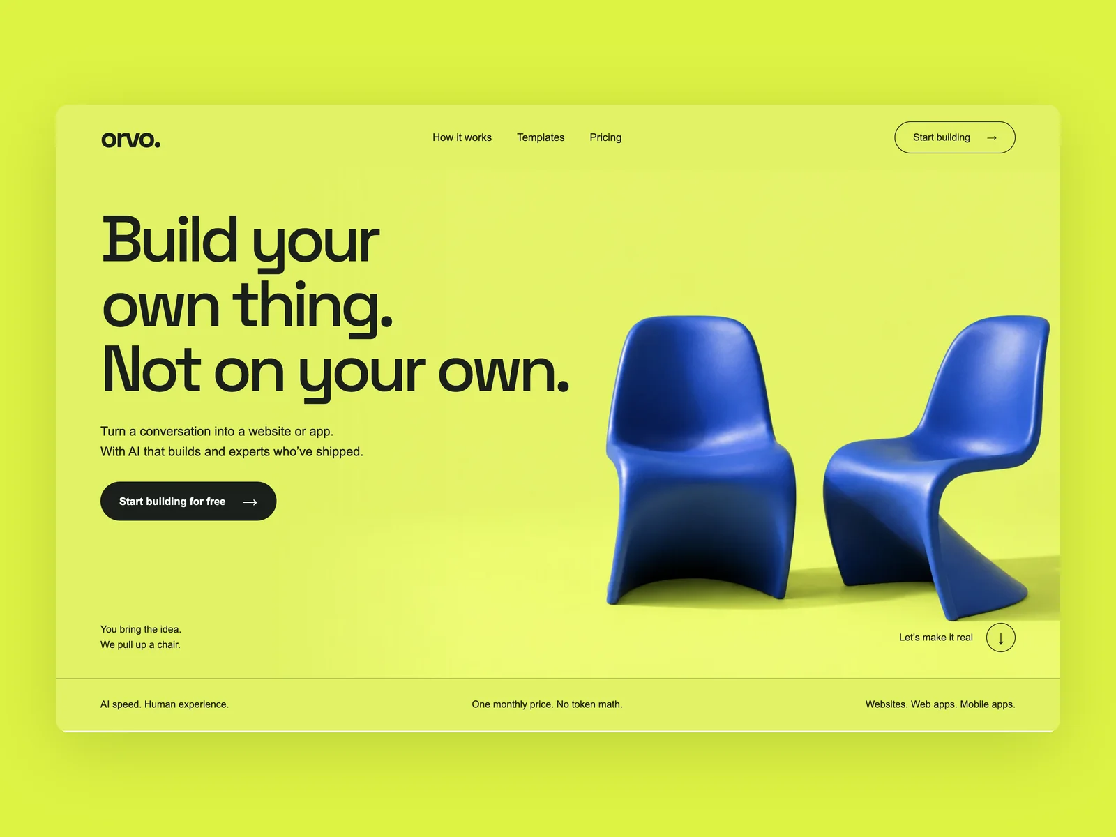 Orvo · Seite an Seite · KI-Website-Builder