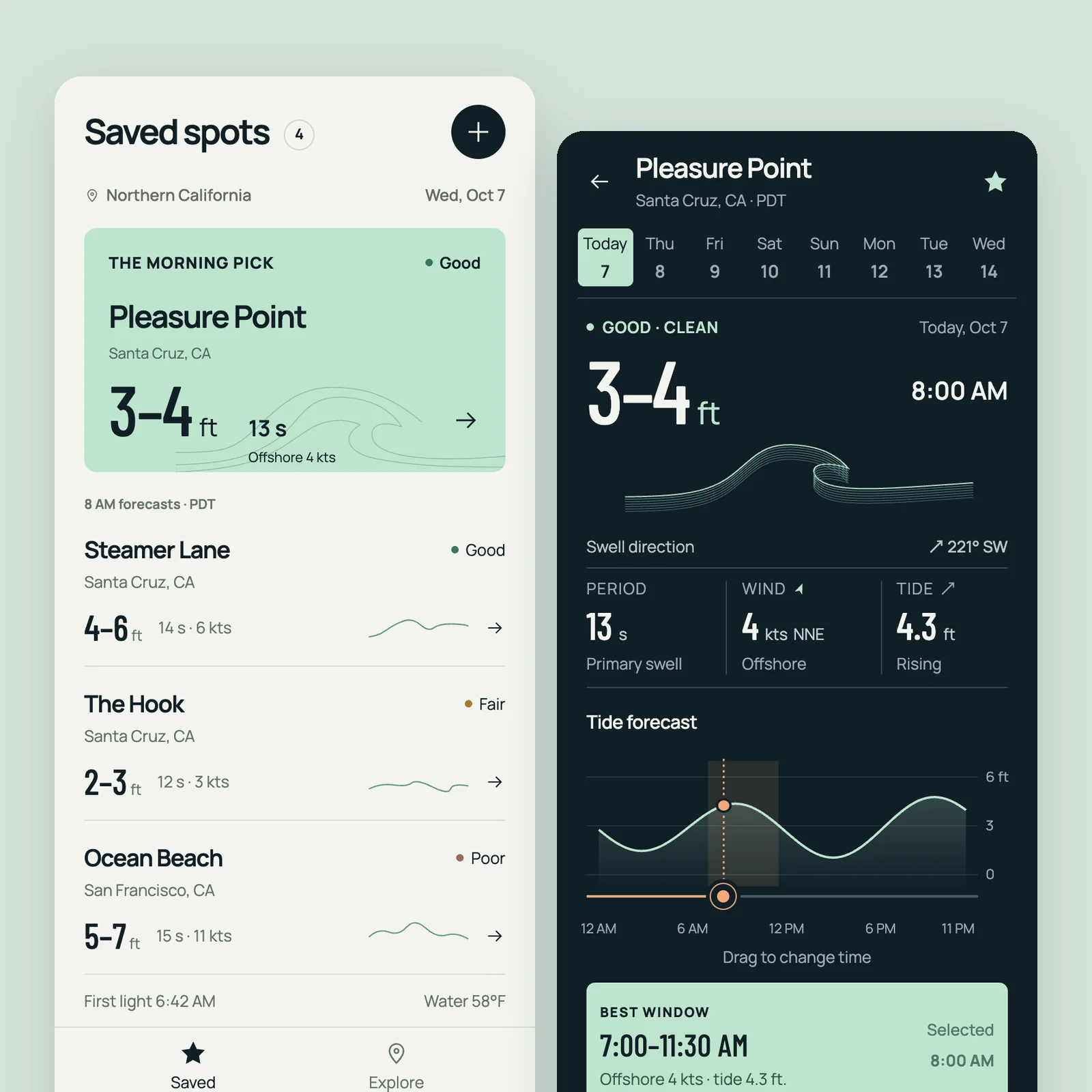 Tide · Surf and tide forecast app